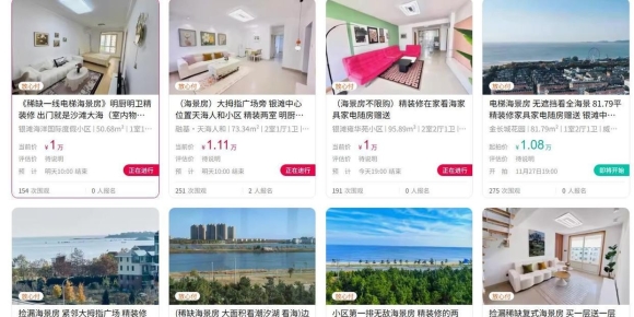 女子称丈夫花8万元网购70平海景房